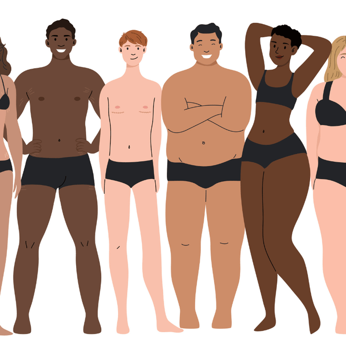 Upbeat illustration of diverse body types