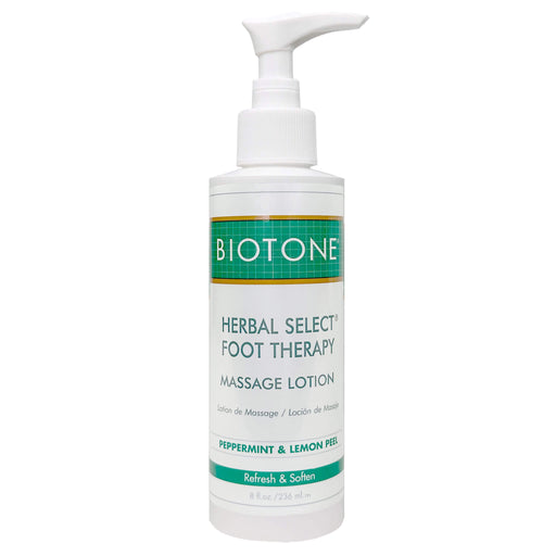 Biotone Herbal Select Foot Massage Lotion 8 oz bottle with pump