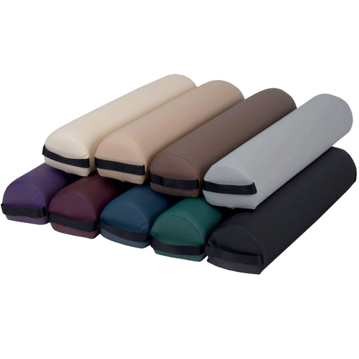 Earthlite Three Quarter Round Bolster stacked available colors