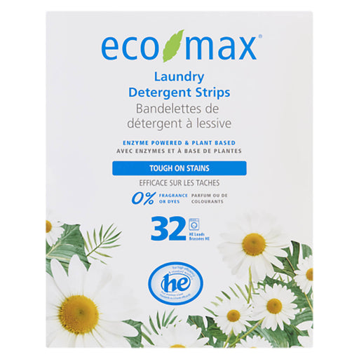 Eco-Max Laundry Detergent Strips Fragrance Free