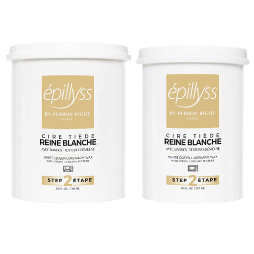 2 available sizes Epillyss White Queen Lukewarm Depilatory Gel Wax