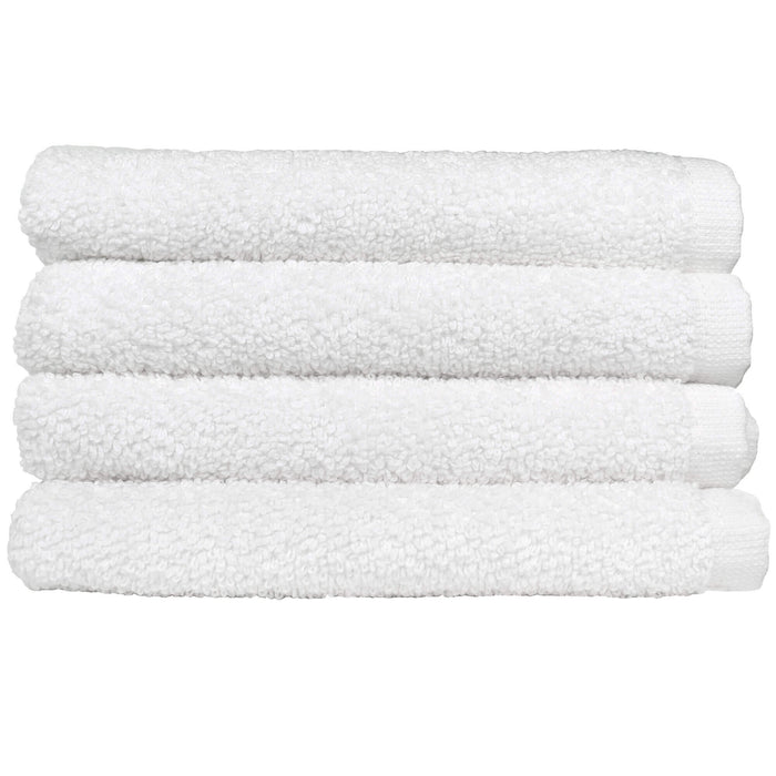 Five Star Spa Face Towels white 13 x 13 stacked