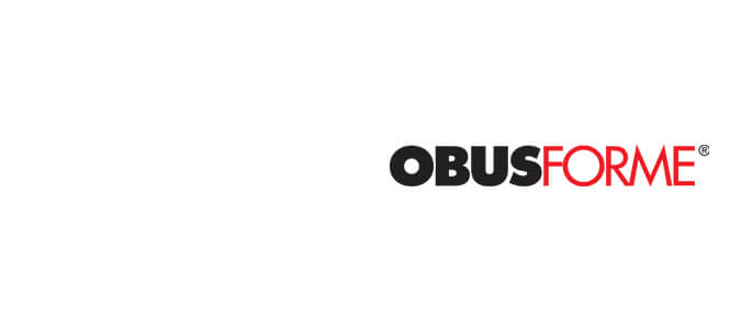 Obusforme logo black and red