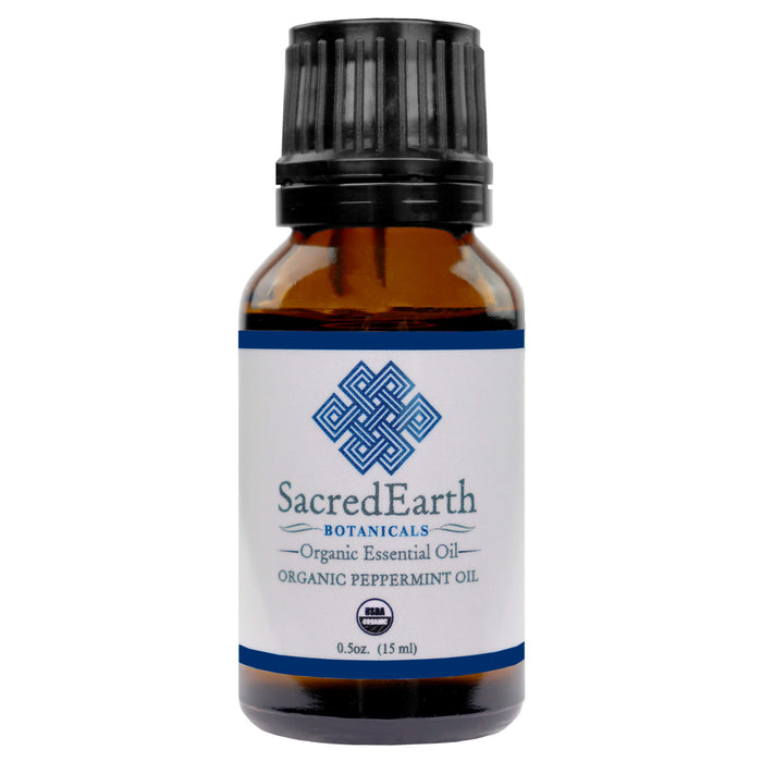SacredEarth Organic Peppermint Essential Oil 15ml bottle