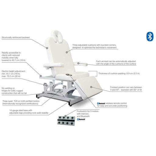 Features of the Silhouet-Tone Laguna Flex Electric Lift Spa Top Treatment Table
