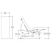 Silhouet-Tone Spa One Electric Lift Spa Top Treatment Table Schematic Dimensions