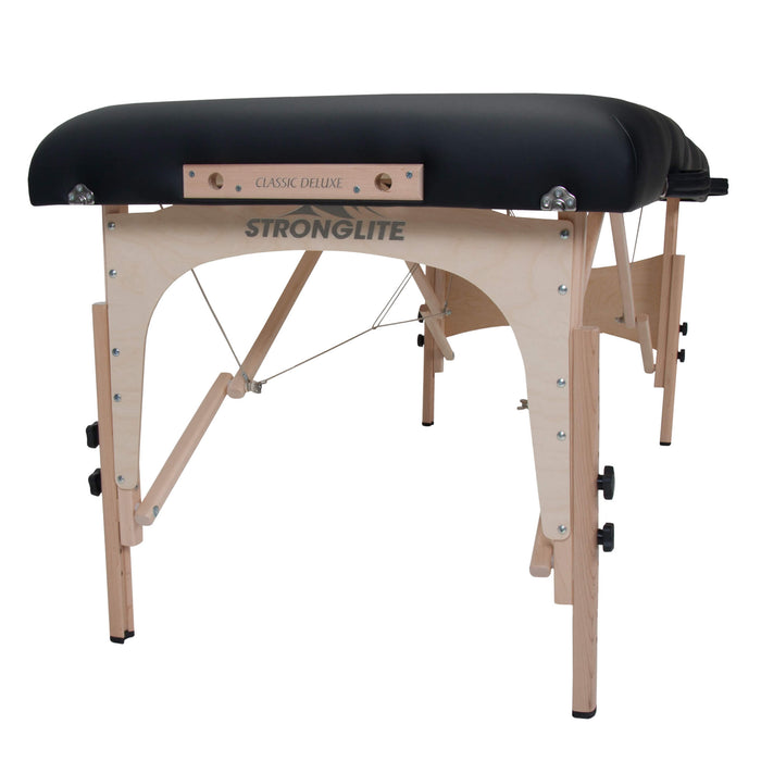 Stronglite Classic Deluxe portable massage table toe end