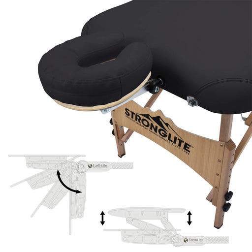 Stronglite Olympia Portable Massage Table  adjustable headrest