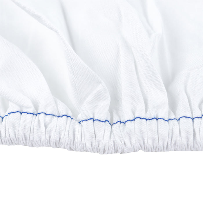 T200 Percale Fitted Bed Sheets Twin Queen King blue thread