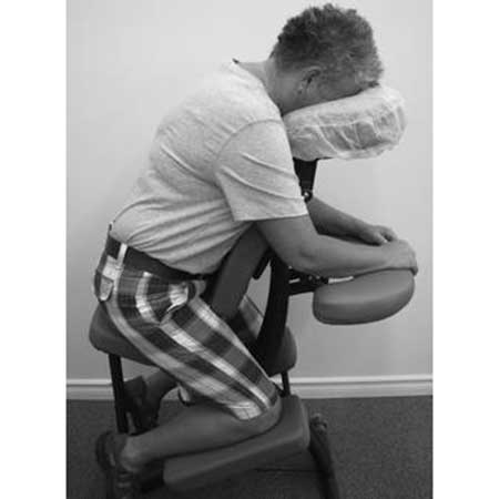 Face Down Positioning Chair - how to sit on the chair