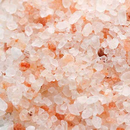 Himalayan Pink Salt Bath Crystals close up of loose crystals