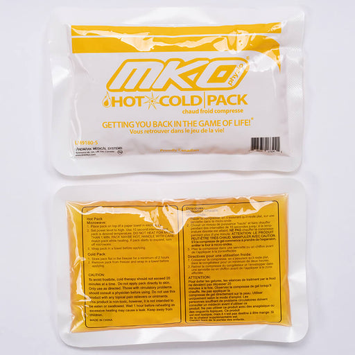 MKO Physio Hot Cold Gel Pack yellow small front and back