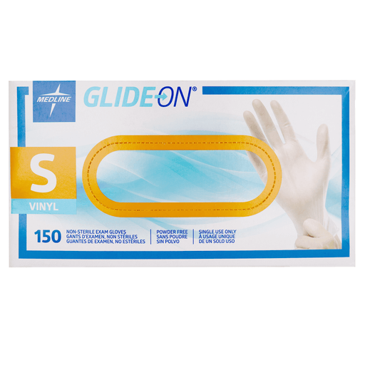 Glide-On Vinyl Powder Free Disposable Gloves Small