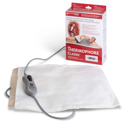 Thermophore Heating Pad Classic 14" x 14" unit out of box showing control
