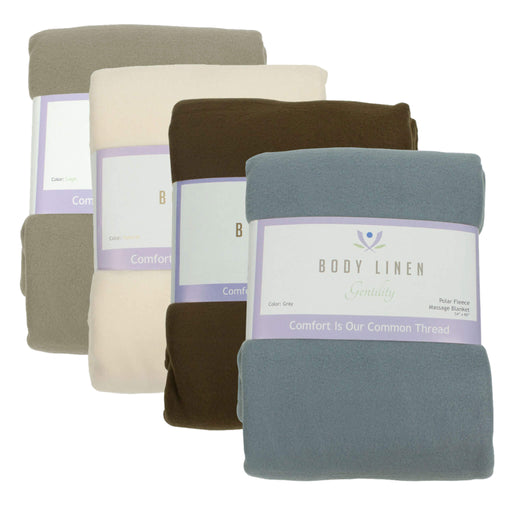 Gentility Polar Fleece Massage Table Blanket by Body Linen available colors