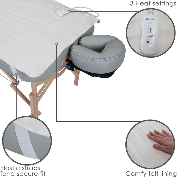 Bodyworker's Choice Massage Table Warmer Felt Lined Heating Pad details