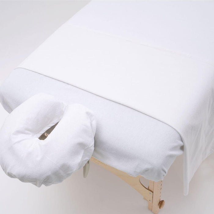 Flannel 145g Massage Table Sheet Set 3pc on treatment table