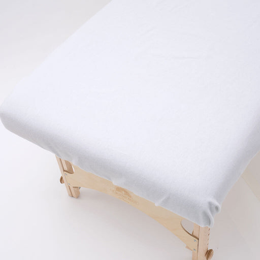 Flannel 145g Fitted Massage Table Sheets on treatment table