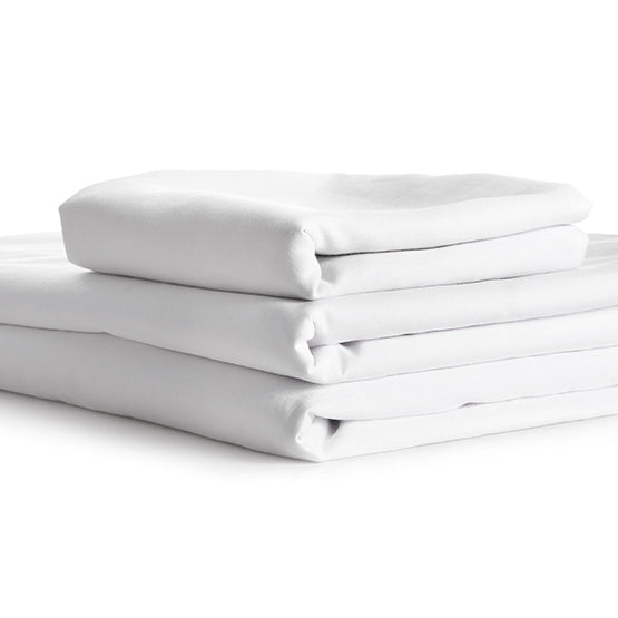 Fresh white Massage Table Linens  Stacked