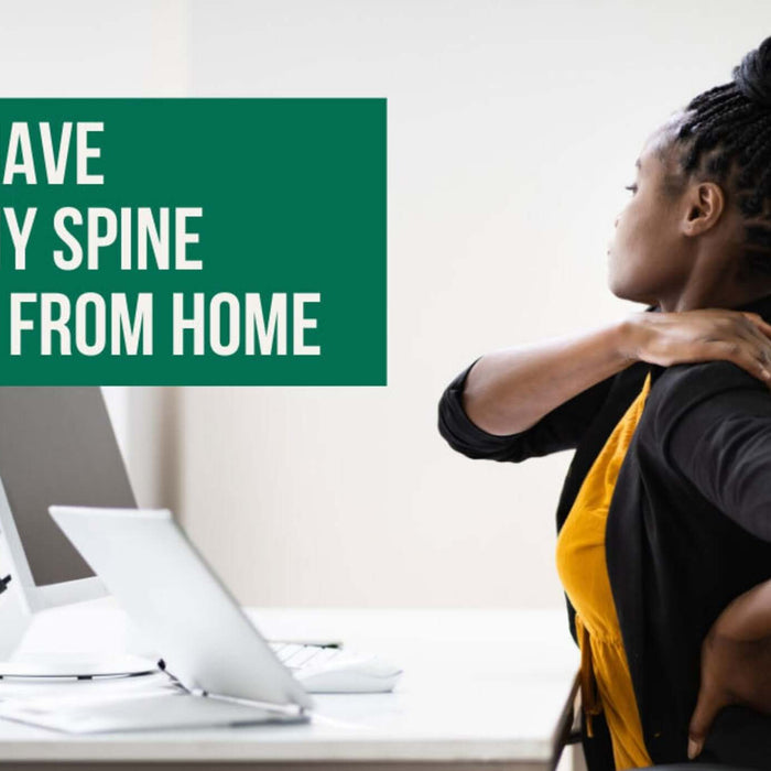 woman preventing back pain working from home