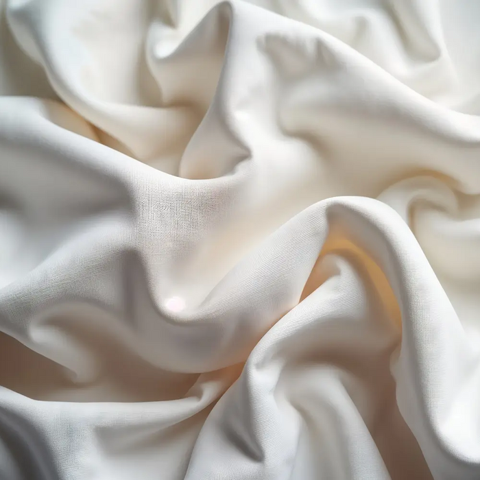 Close-up comparison of smooth white percale fabric and soft flannel massage sheet texture for professional treatment table linens
