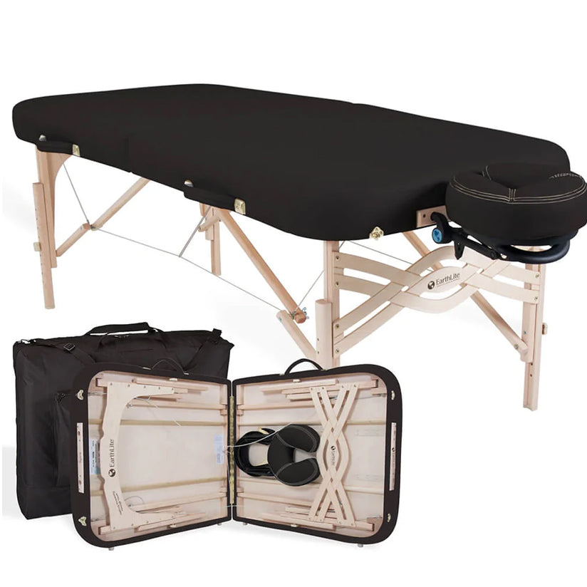 Earthlite massage tables, bolsters, and arm rests for professional clinics, spas, and physiotherapy practices in Canada.
