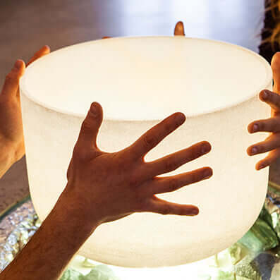 Light and Sound Therapy Crystal Singing Bowl