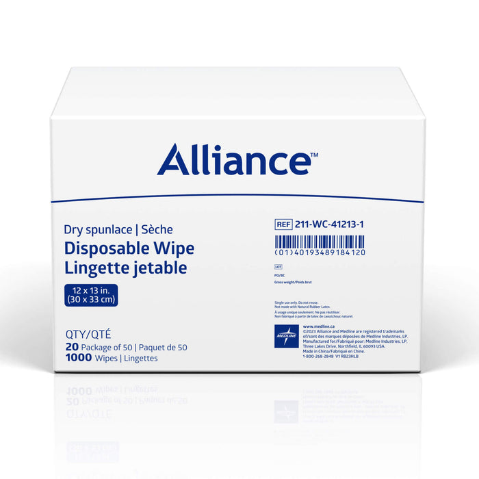 Alliance dry disposable washcloths - 1000 wipes