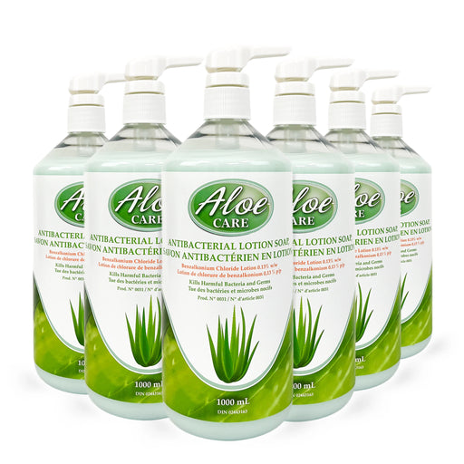 Aloe Care antibacterial lotion hand soap 1000ml pack of 6 bottles