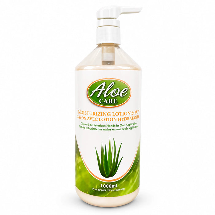 Aloe Care moisturizing hand soap and lotion 1000ml bottle for professional and clinic use