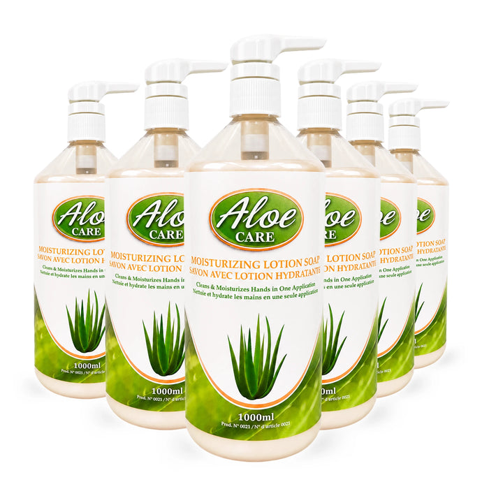 Aloe Care moisturizing hand soap and lotion 1000ml bottle x 6