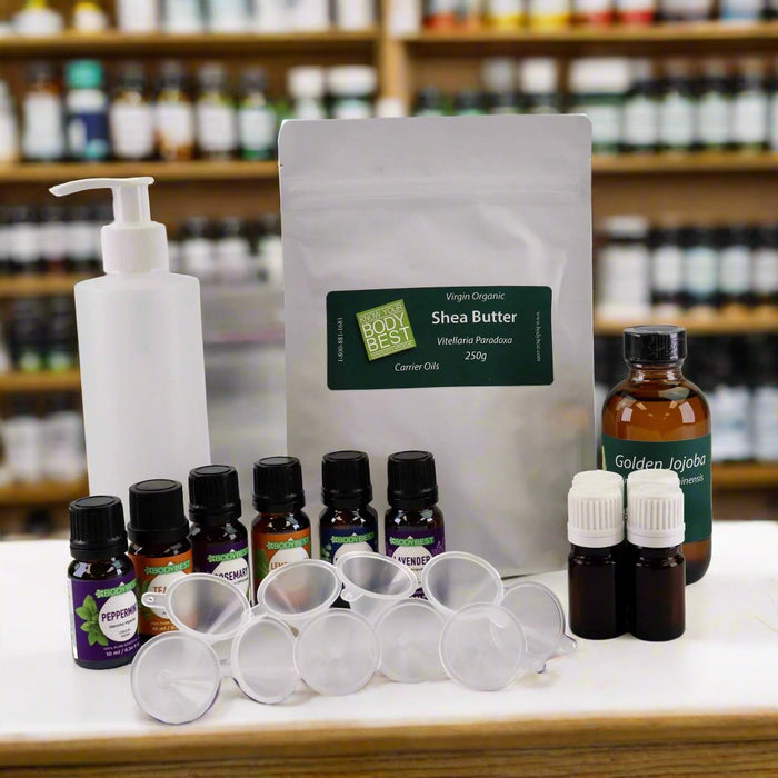 Do It Yourself Aromatherapy DIY Kit for creating blended essential oils and crafting.