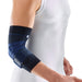 Bauerfeind Elbow Brace Black and Blue on right arm