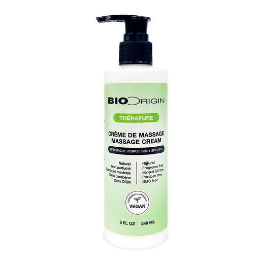 BioOrigin Body Specific Massage Crème 8 oz size for precise, professional application
