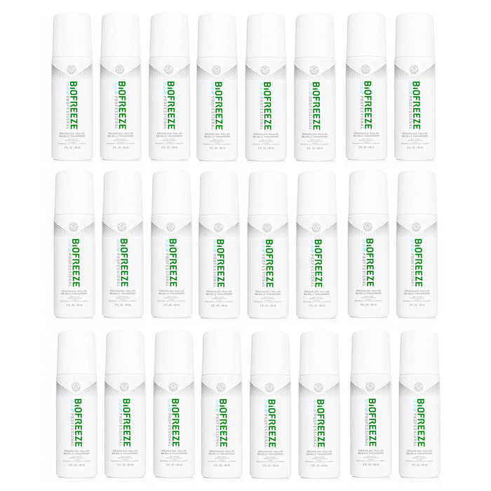 Biofreeze Professional Roll-On Pain Relief Gel 89 mL (3 oz) – 24 Pack Bulk Professional Pain Relief Roll-Ons