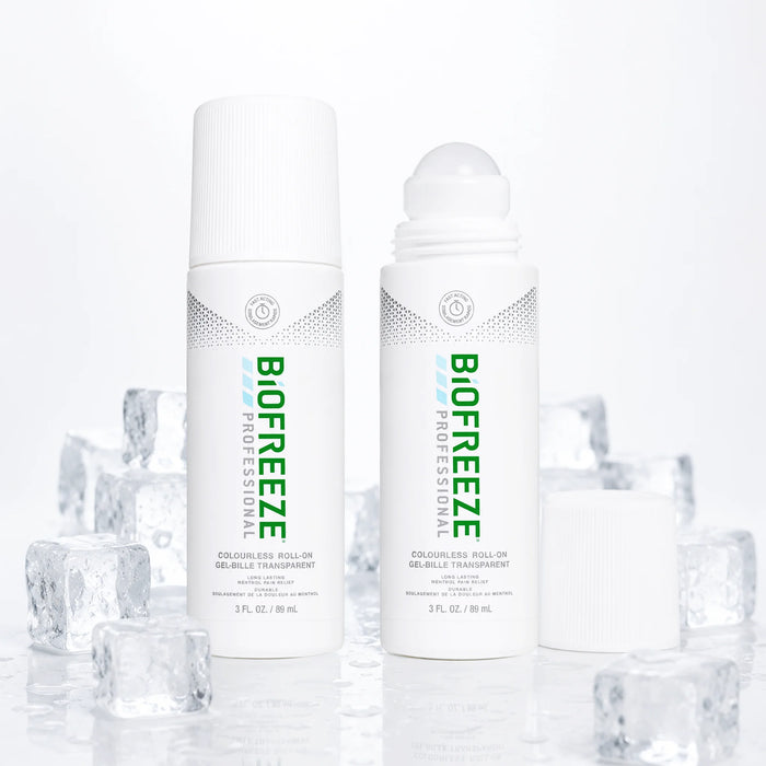 Biofreeze Professional Roll-On 89 mL with Ice Cubes – Fast-Acting Cooling Relief for Sore Muscles and Joints
