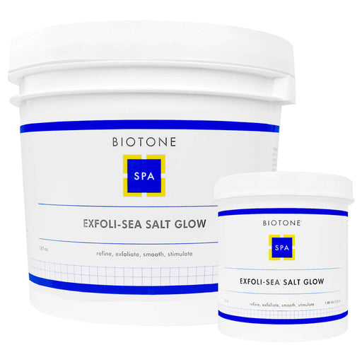 Biotone Exfoliating Sea Salt Glow 187oz and 53oz