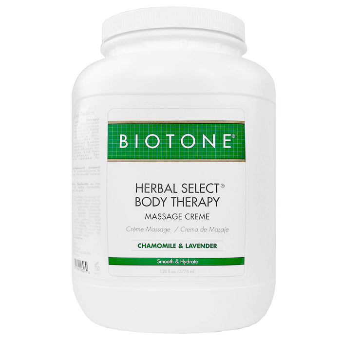 Biotone Herbal Select Body Massage Cream 128 oz container