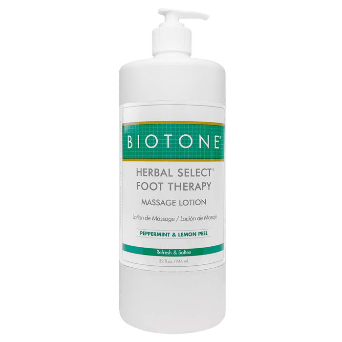 Biotone Herbal Select Foot Massage Cream 32 oz with pump