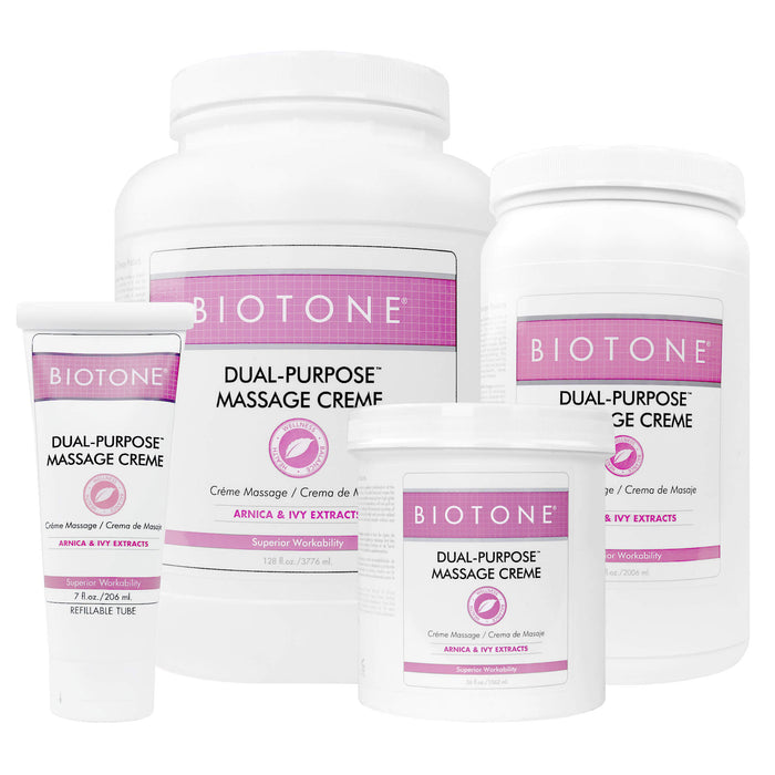 Biotone Dual Purpose Massage Cream all sizes