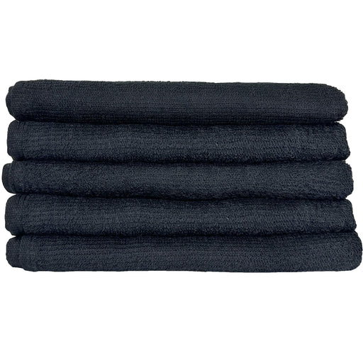 Stacked Bleach (black) resistant hand towels 16 x 27