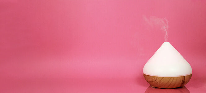 pink background with diffuser