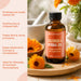 BodyBest Calendula Herbal Oil 100ml lifestyle image with calendula flowers and calendula herbal oil benefits