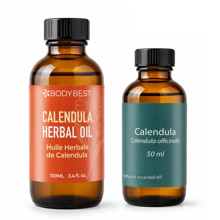 BodyBest Calendula Herbal Oil 100ml and 50ml hero image on white background