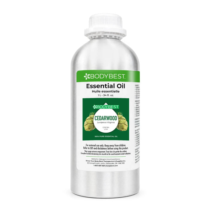 Body Best Cedarwood Essential Oil, 1 L  shown front-facing on a white background.