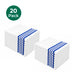 Stack of 20 Body Best Flannel Hospital Blankets Folded for Bulk Medical Use