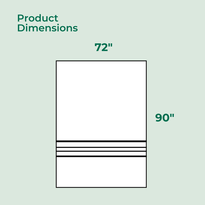 Body Best Flannel Hospital Blanket Dimensions 72x90 Inches with Size Reference Graphic