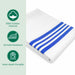 Close-Up of Body Best Flannel Hospital Blanket Showing Soft Flannel Fabric and Blue Stripe Design and product features