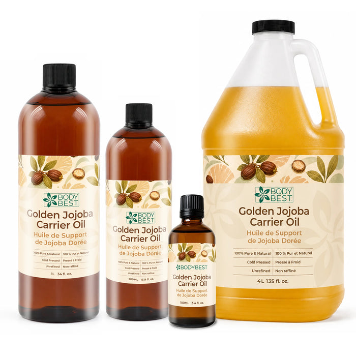 Golden Jojoba Carrier Oil – Professional Massage & Skin Therapy