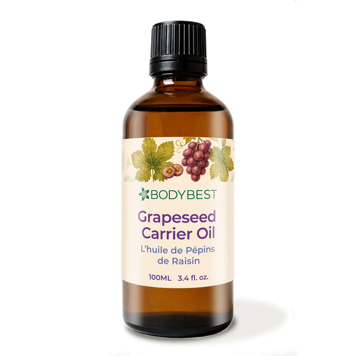 BodyBest Grapeseed carrier oil 100ml hero image againist white background